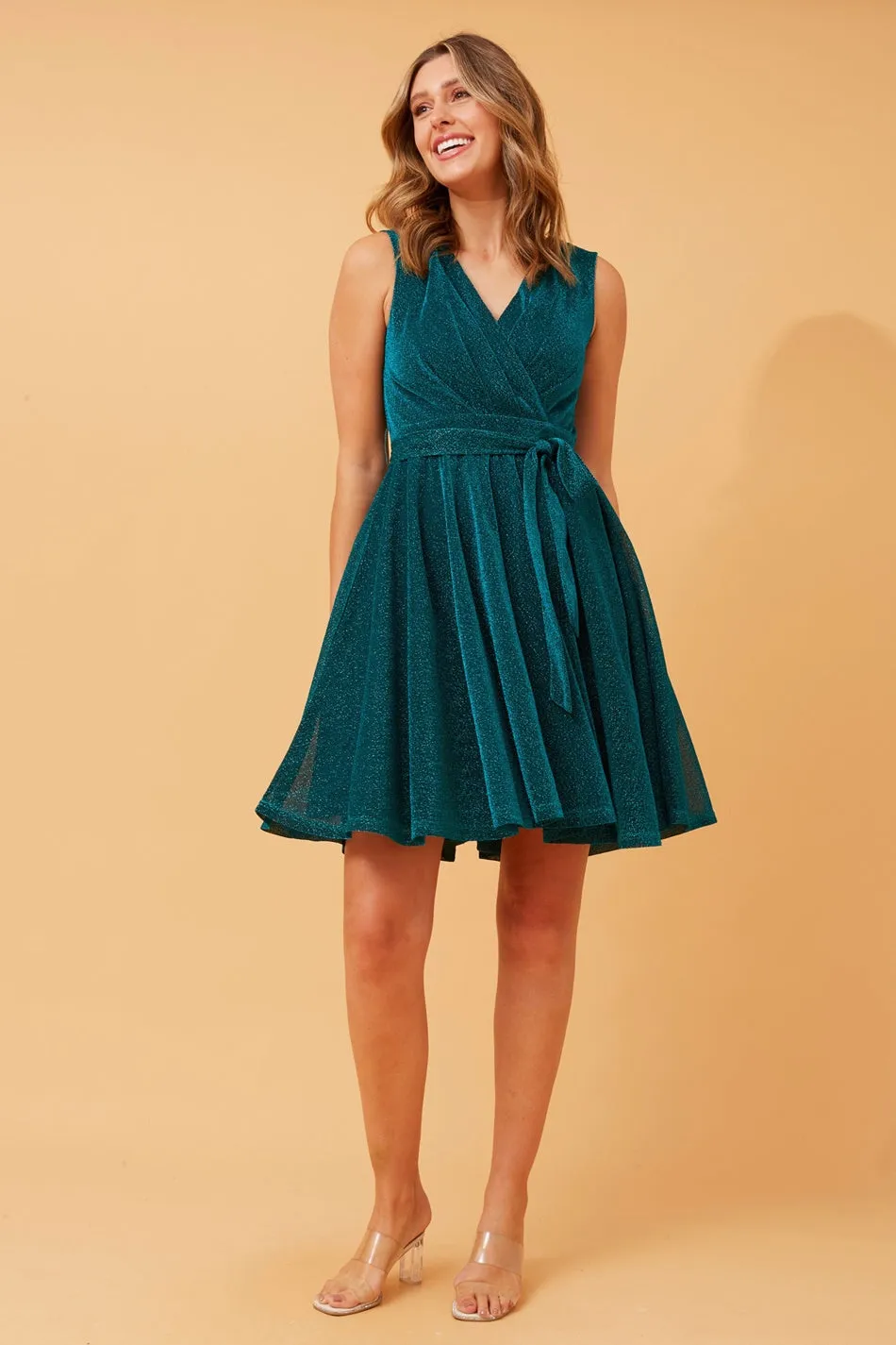 ANDI SLEEVELESS GLITTER DRESS