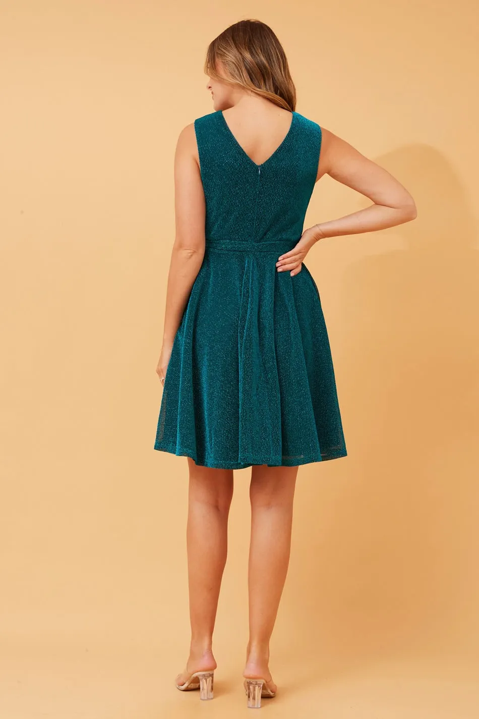 ANDI SLEEVELESS GLITTER DRESS