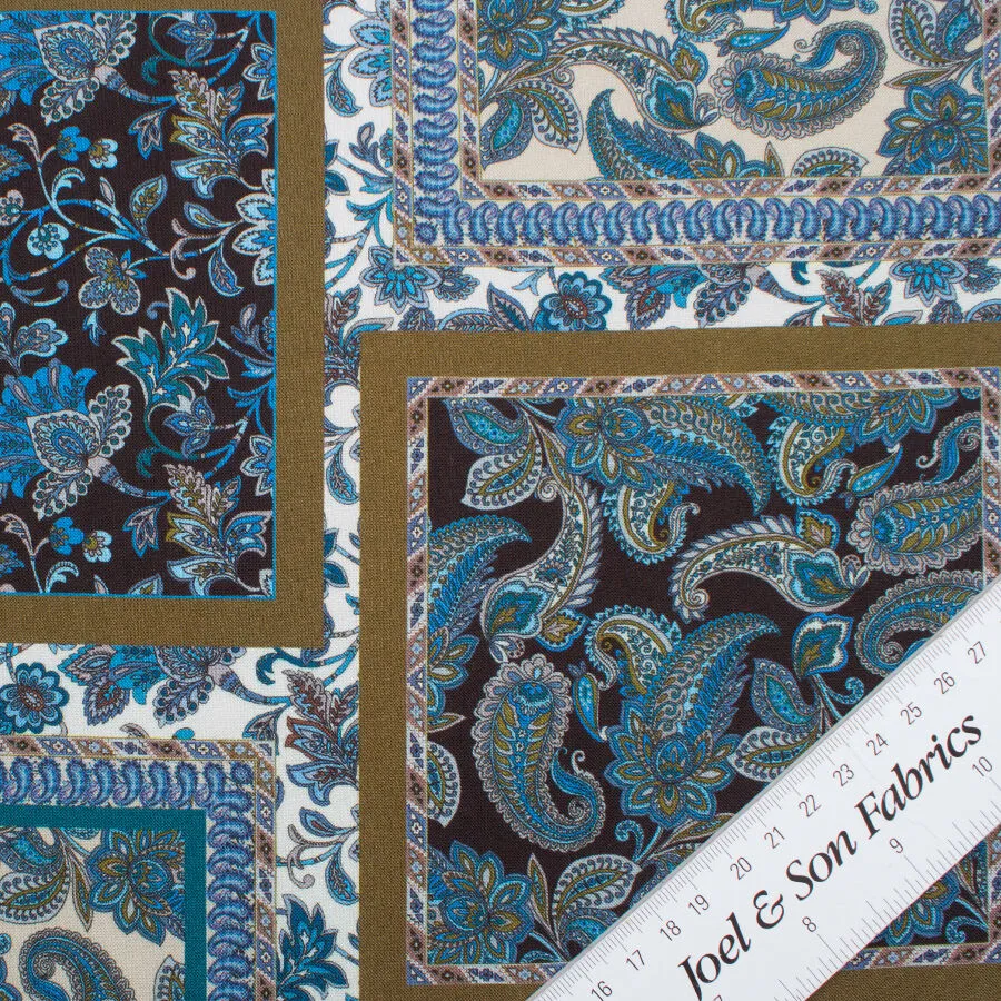 Blue Patchwork Printed Viscose (A 3.20m Piece)