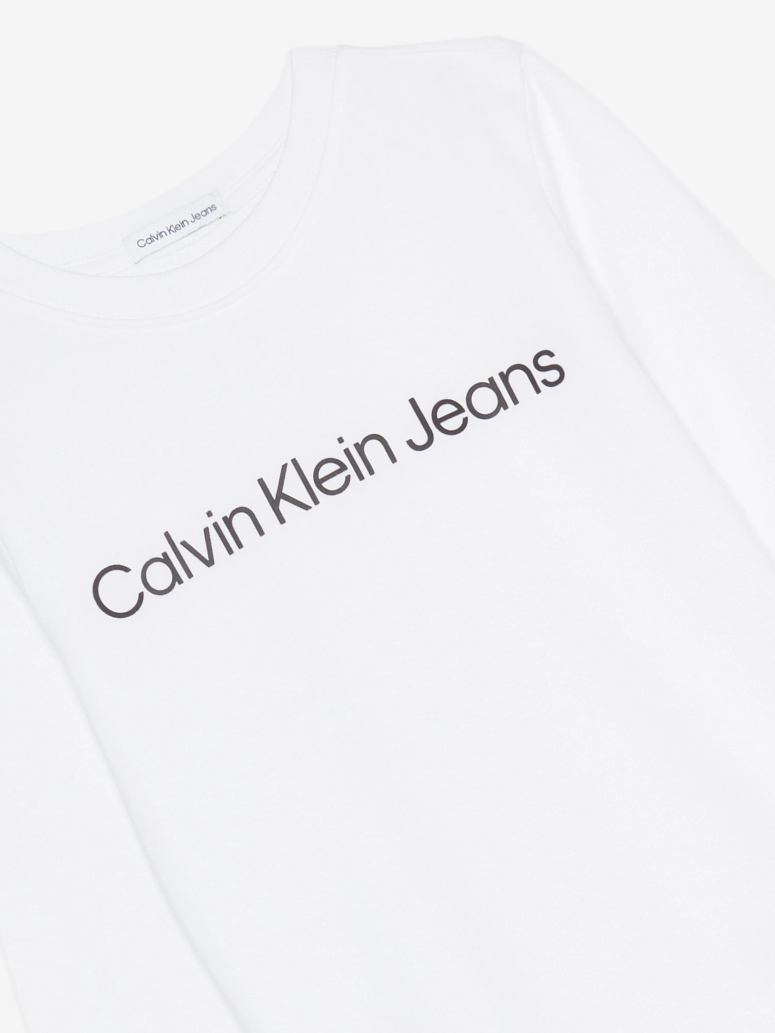 Calvin Klein Kids Logo Sweatshirt in White