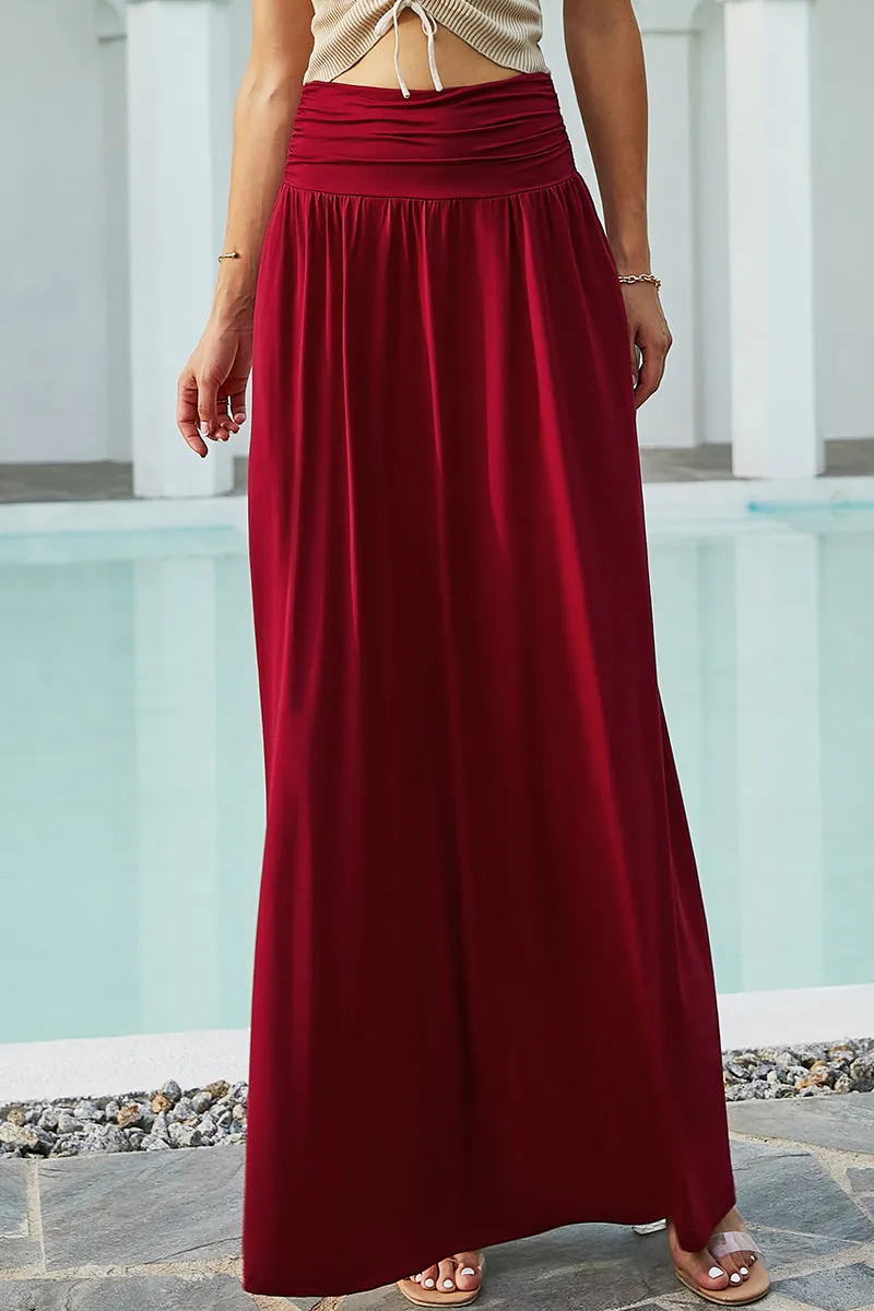 CASUAL LONG LENGTH MAXI STYLE WAIST LIGHT SKIRT