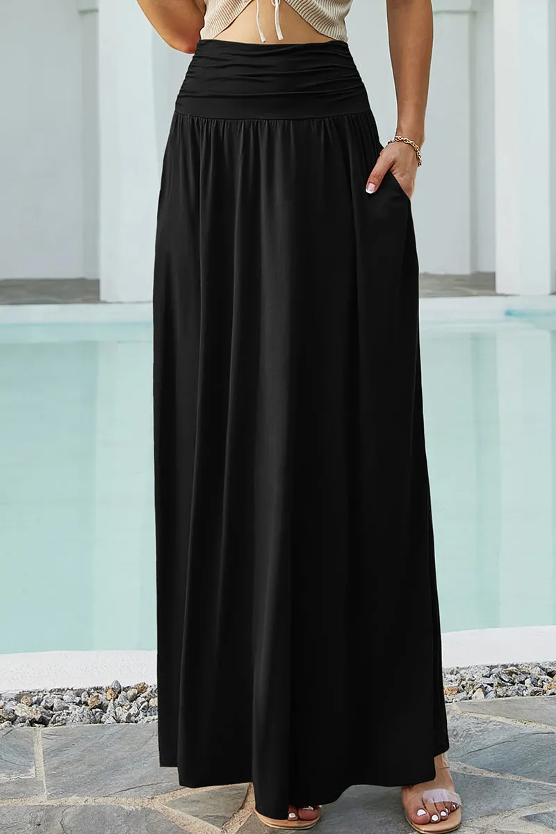 CASUAL LONG LENGTH MAXI STYLE WAIST LIGHT SKIRT