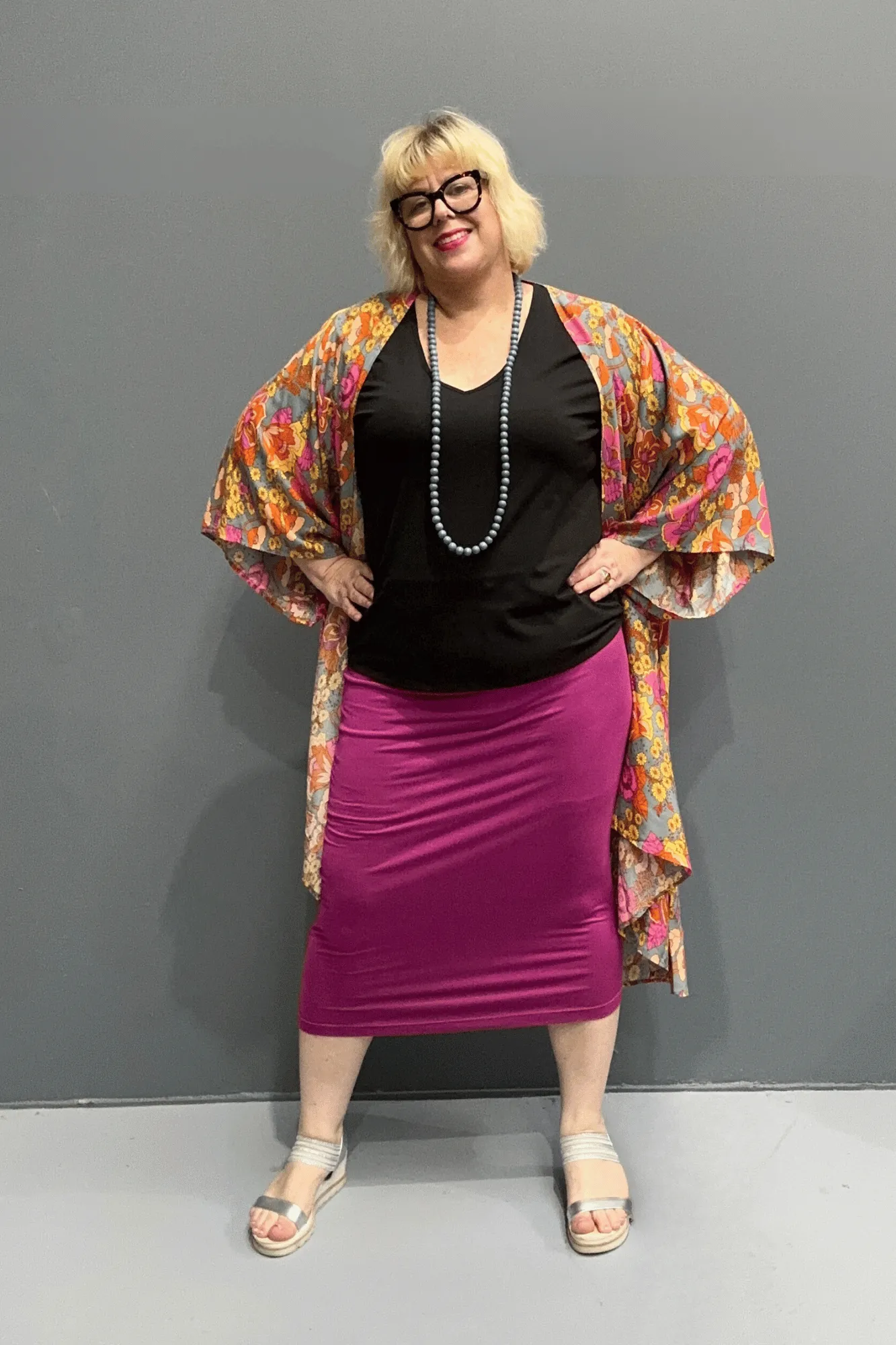 'CHARLI' Bamboo Tube Skirt - FUCHSIA