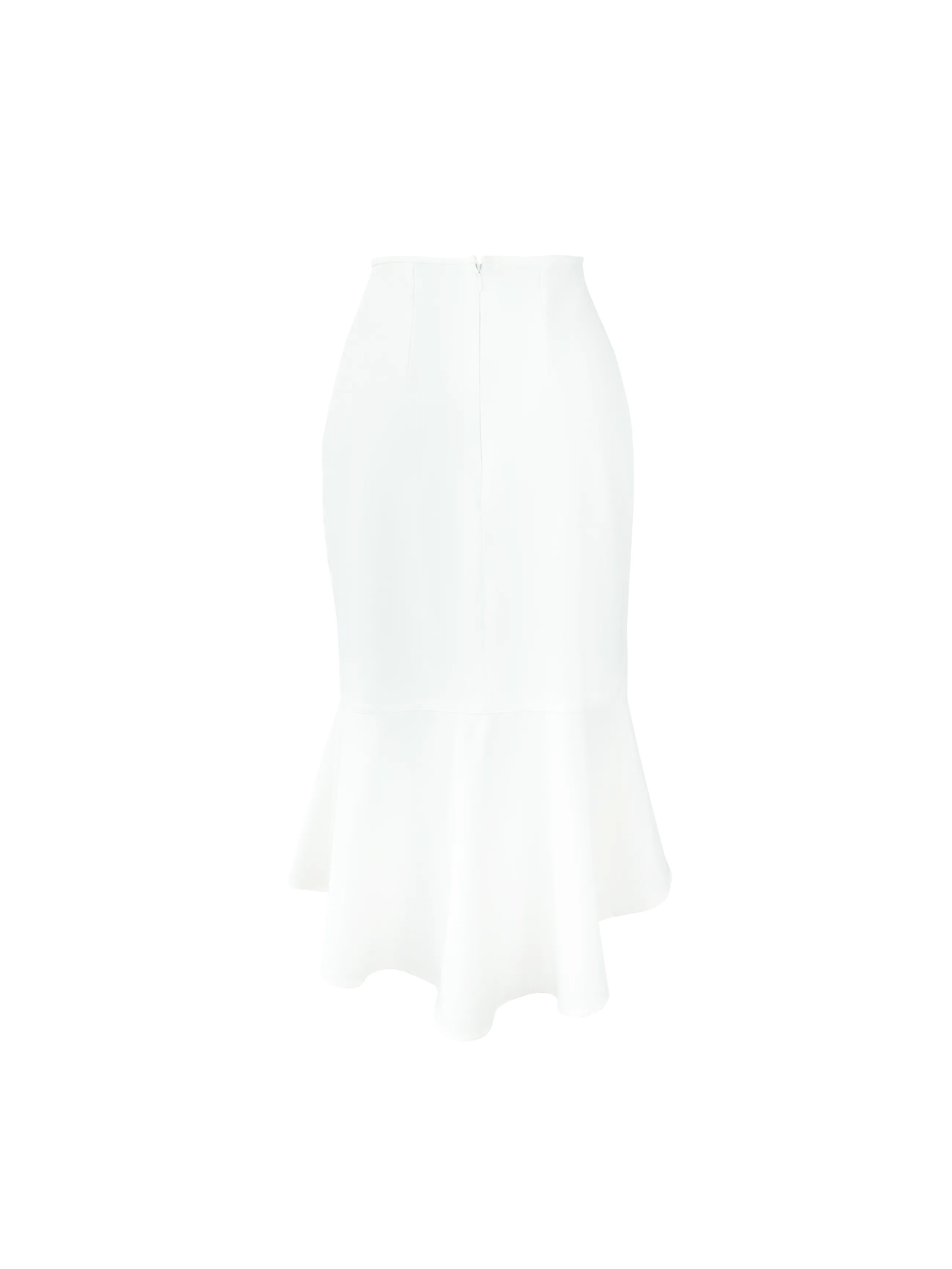 Chloe skirt with see through panel in white