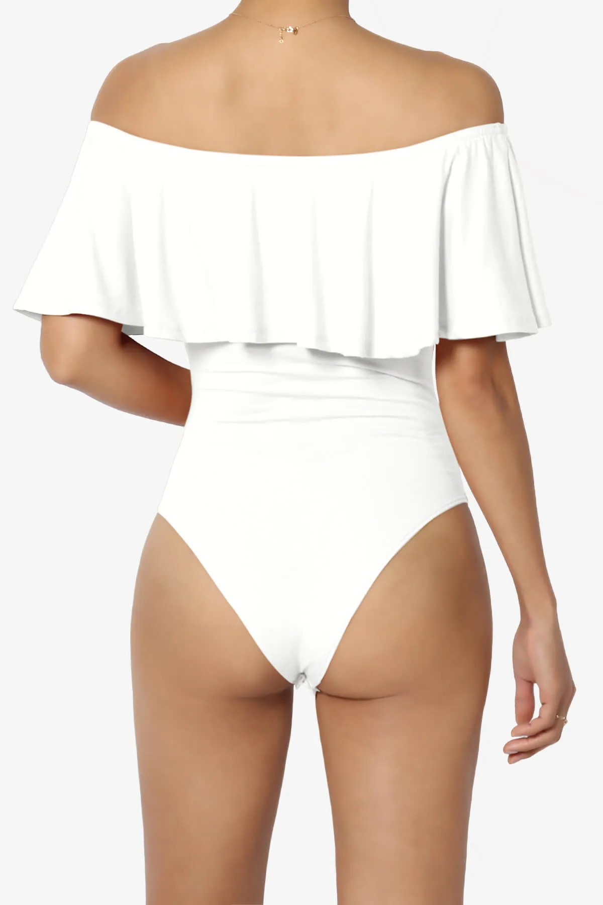 Cobra Ruffle Off Shoulder Bodysuit