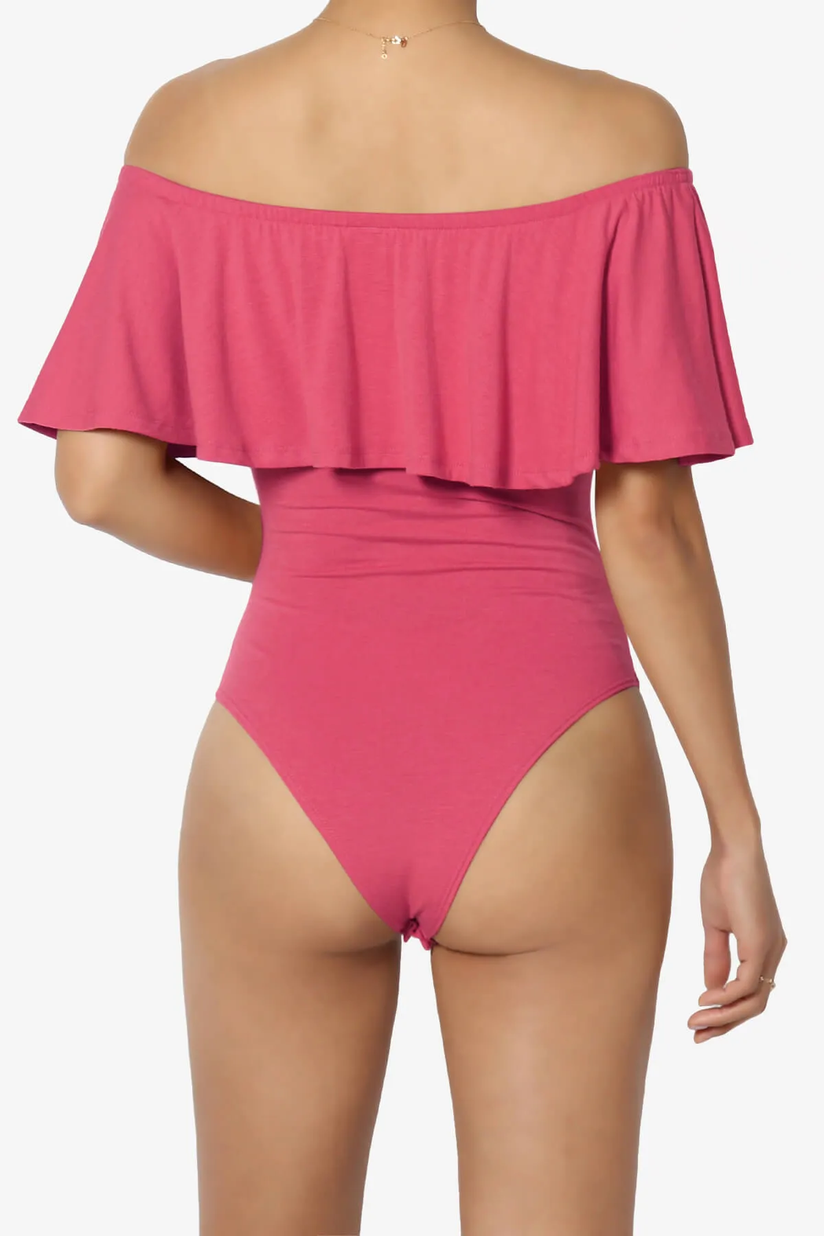 Cobra Ruffle Off Shoulder Bodysuit