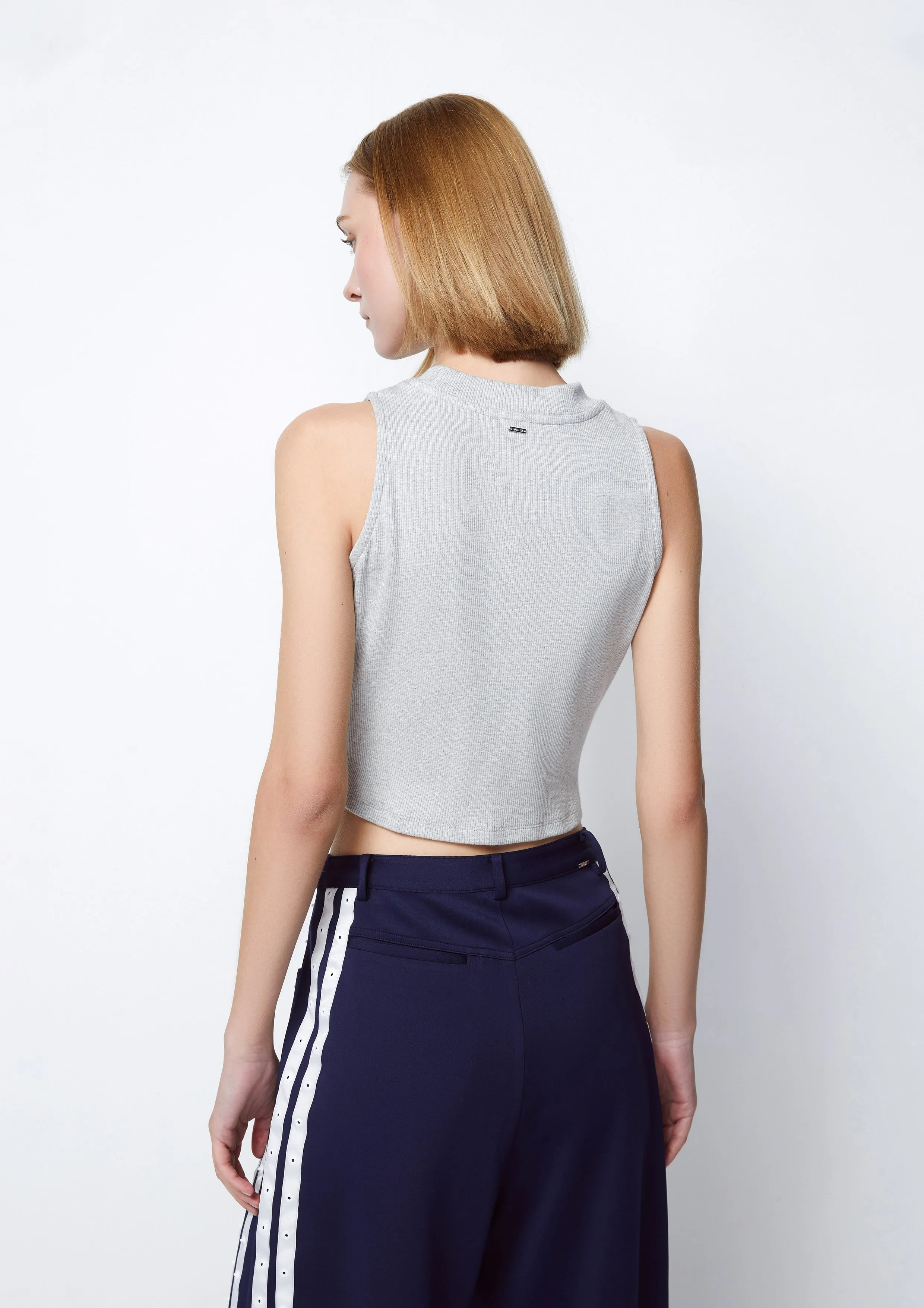 Cross Twist Ribbed Knitted Tank Top