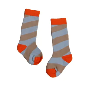 DIAGONAL COLOR BLOCK SOCKS