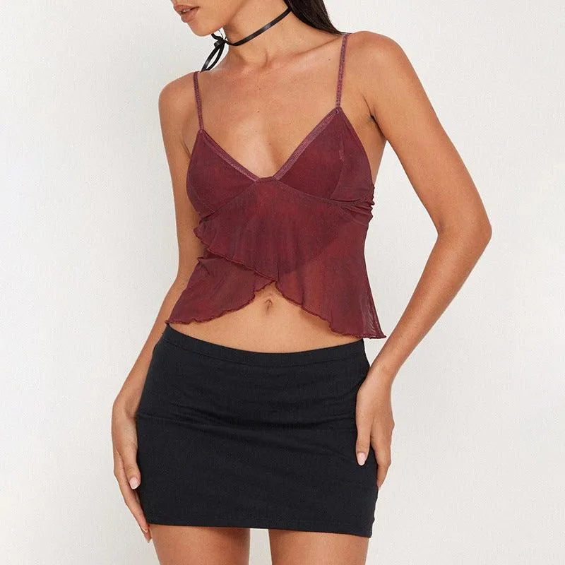 Double layed Ruffle Cami Top