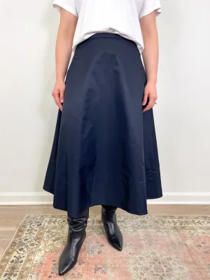 Eco Nylon Circle Skirt in Navy