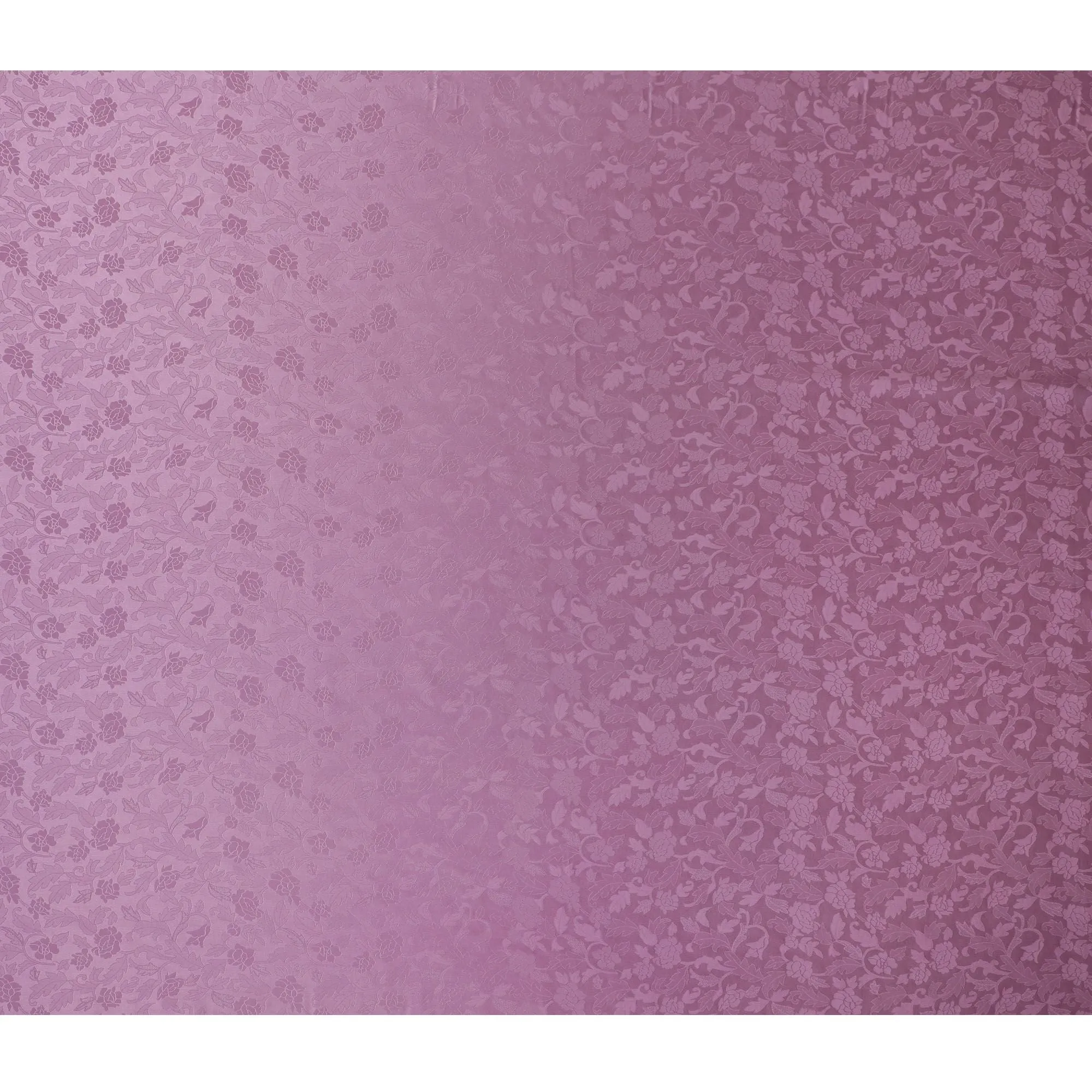 Elegant Mauve Floral Jacquard Crepe Silk Fabric, Luxurious Drape, 110cm Width - Perfect for Dresses & Blouses-D18896