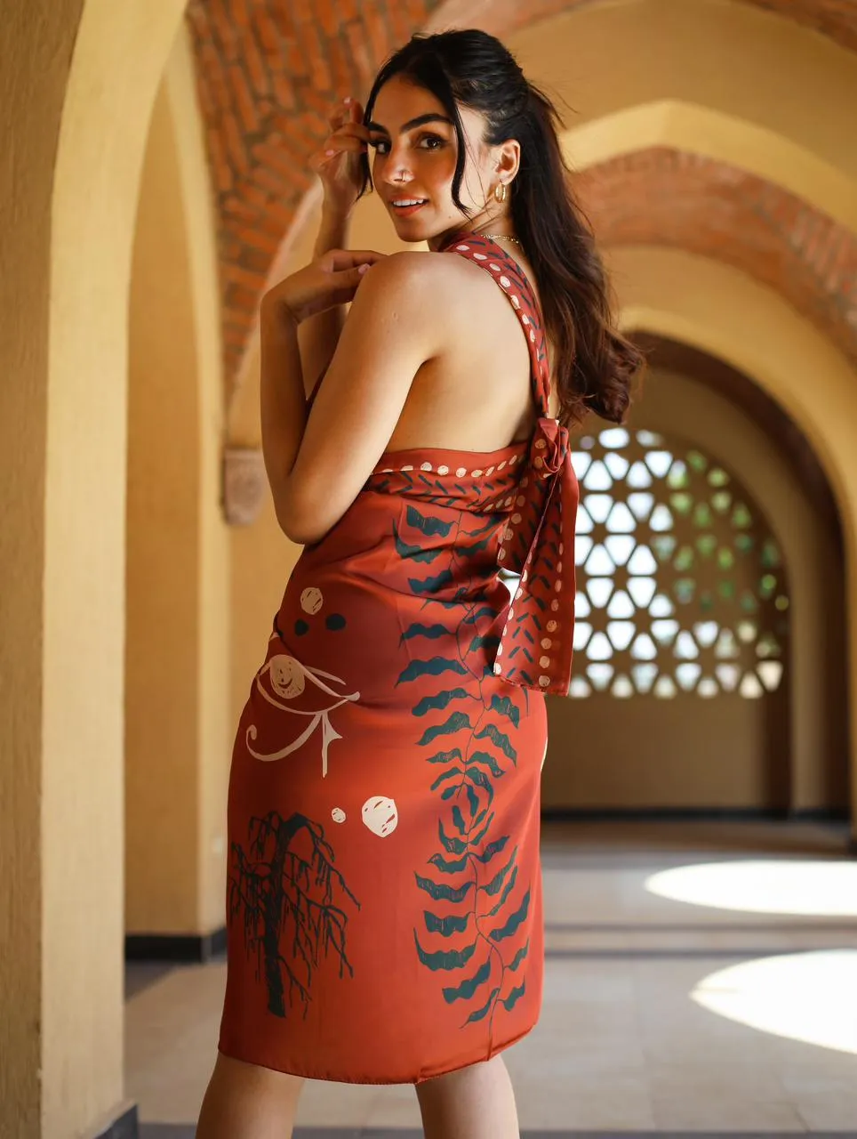 Isis Sarong In Burnt Sienna