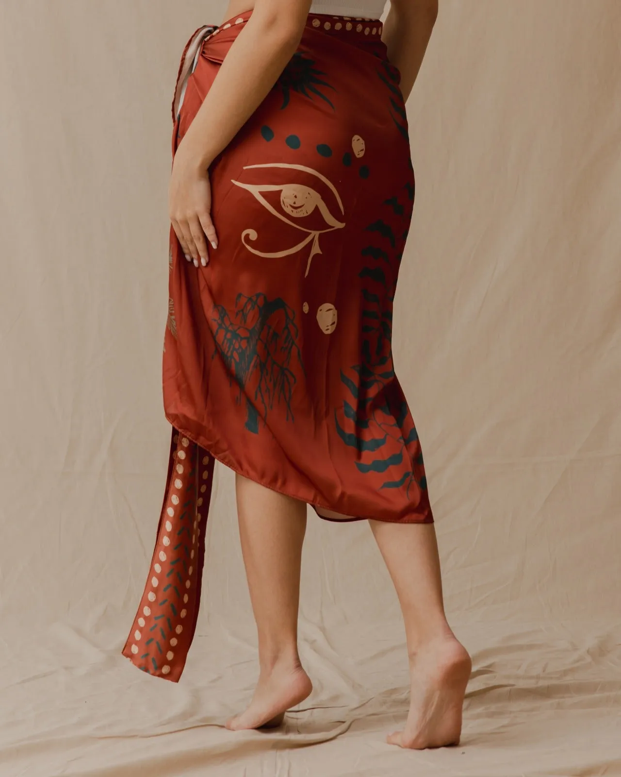 Isis Sarong In Burnt Sienna