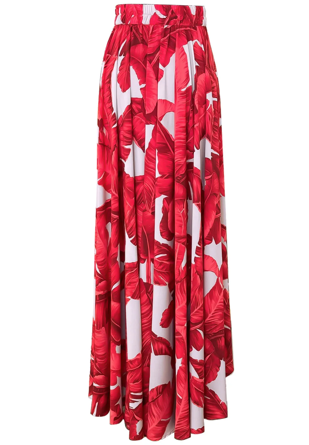 Jungle – Red / Grey Palm Vera Skirt