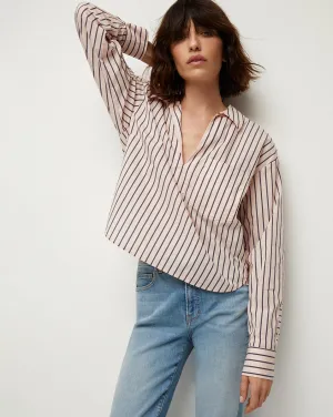 Khai Striped Poplin Top