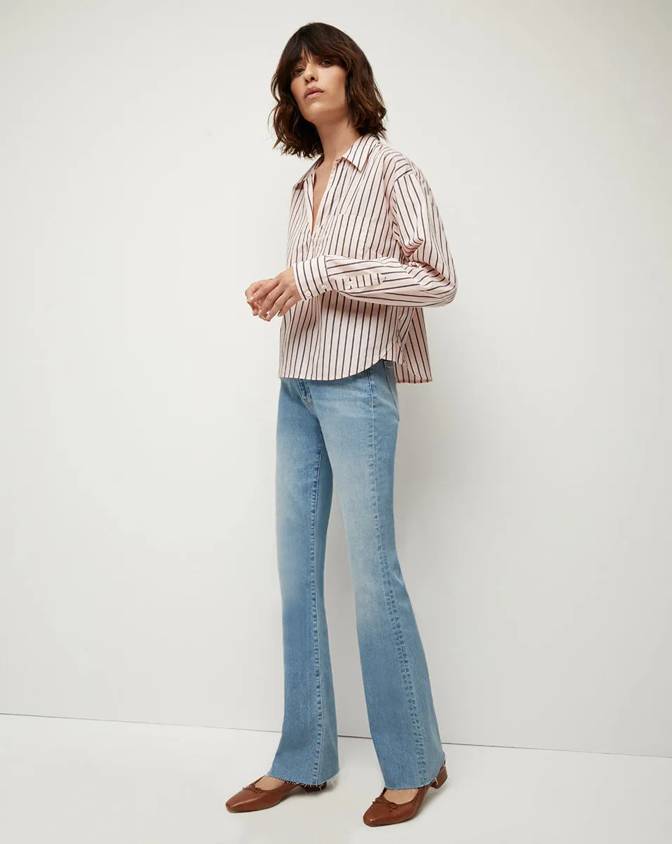 Khai Striped Poplin Top