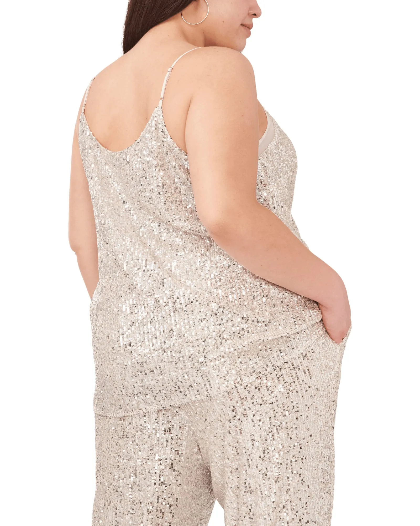 Kinsley Sequin Cami | CHAMPAGNE-252