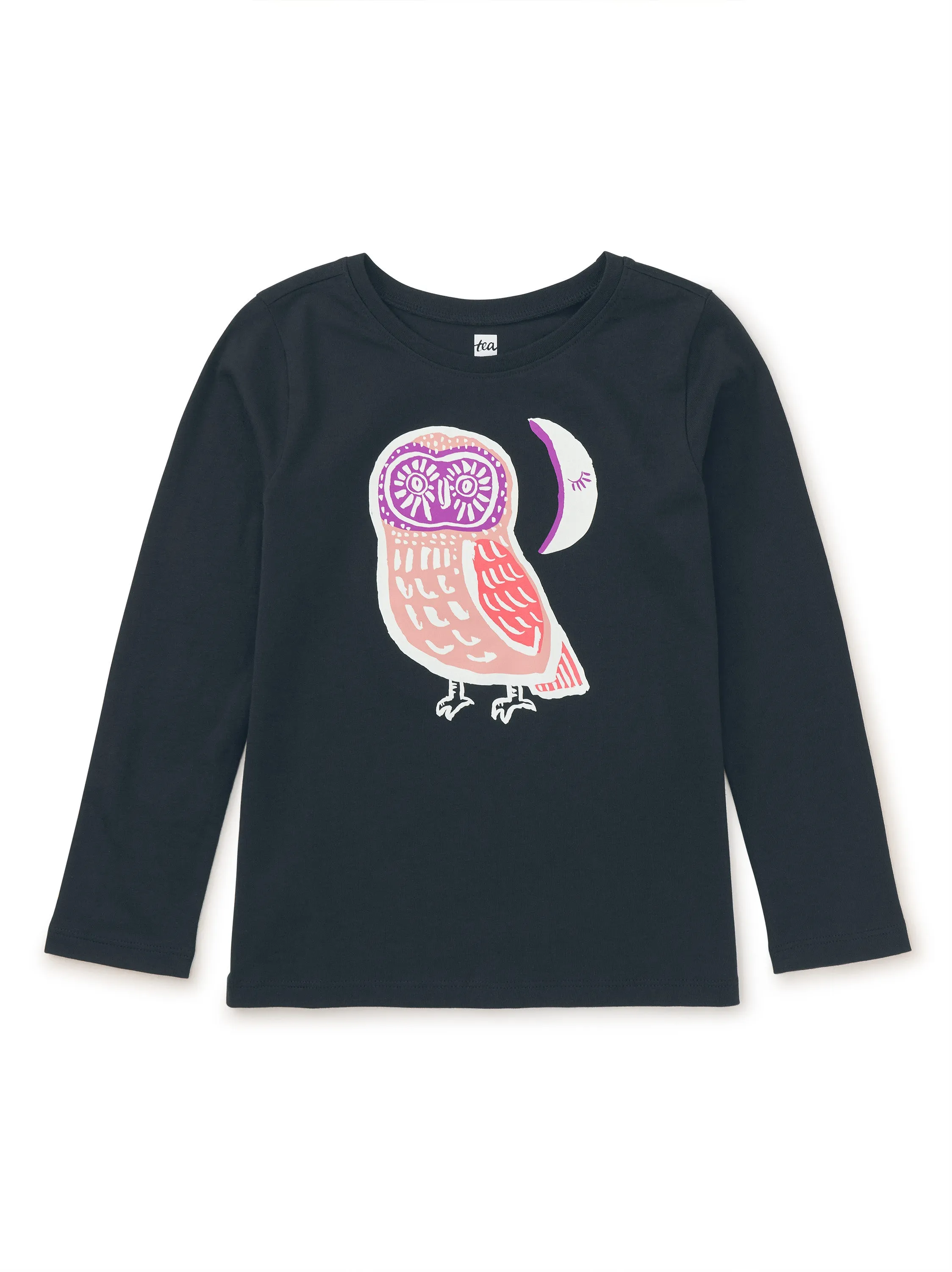 L/S Graphic Tee, Cute Hoot Glow