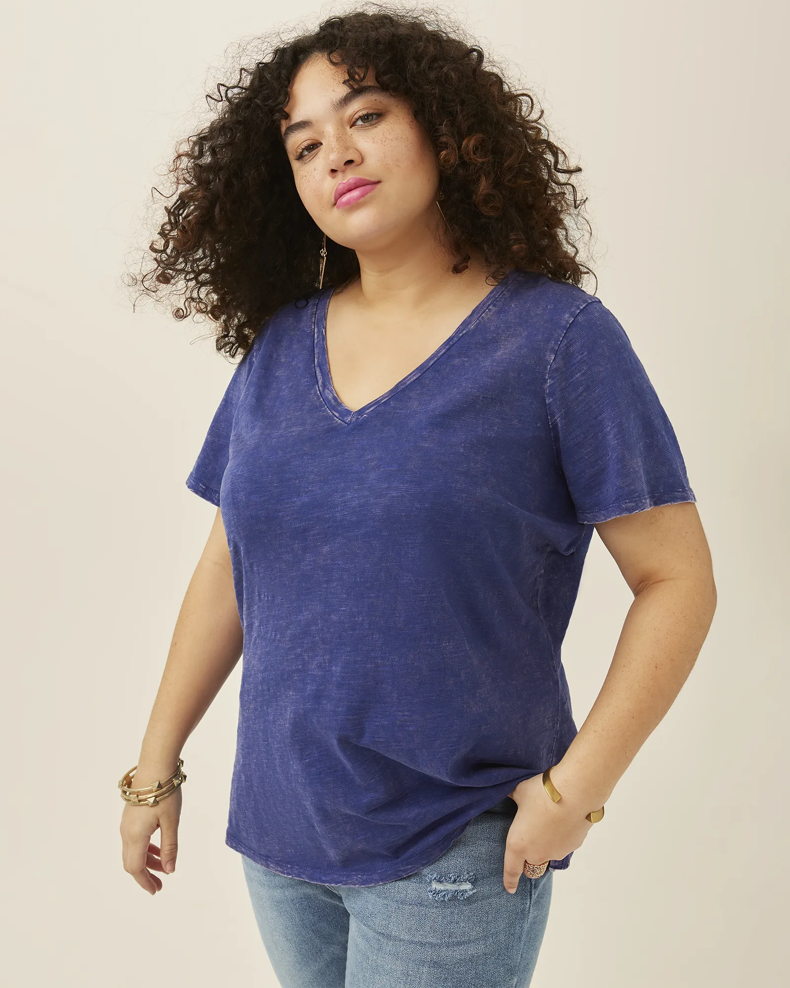 Michelle Soft Cotton Tee | Royal Blue