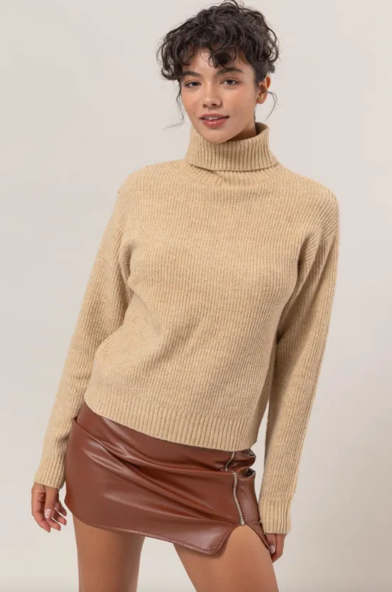 Millie Ribbed Turtleneck Sweater