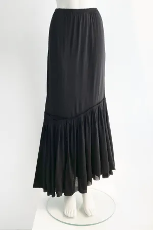 Minnelli Skirt in Black Rayon Jersey