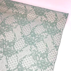 Mint Roses Soft Cloque Brocade