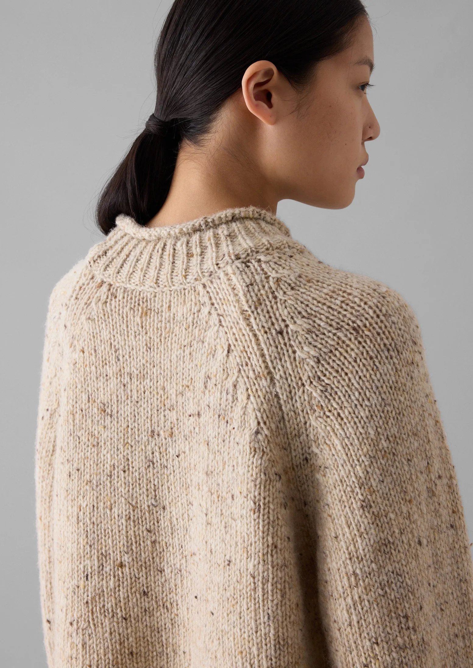 Orla Donegal Wool Sweater | Oatmeal