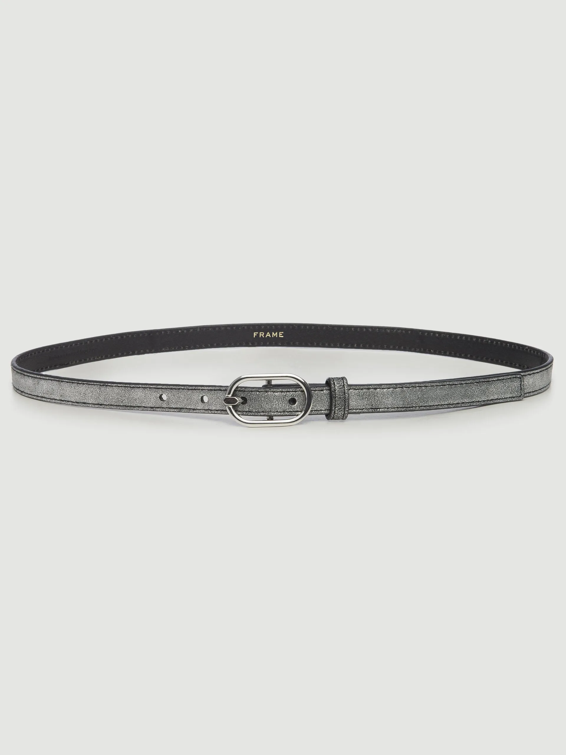 Petit Oval Buckle Belt -- Silver