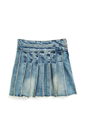 Pleated Tennis Skirt In Indigo