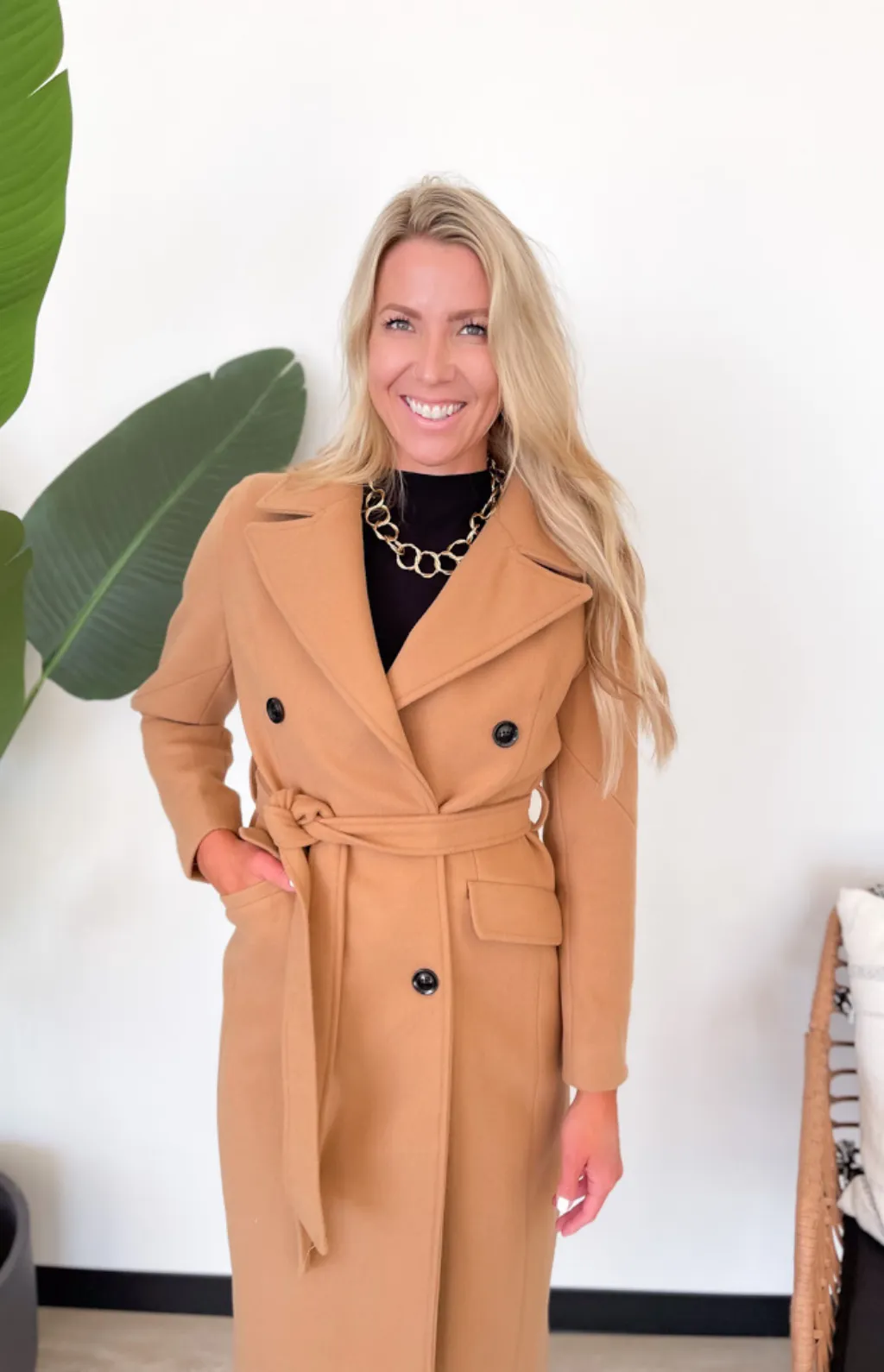 Sadie Tan Long Trench Coat