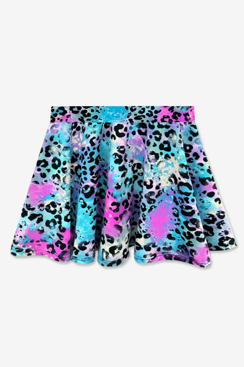 Simply Soft Skort - Orchid Spray Paint Leopard