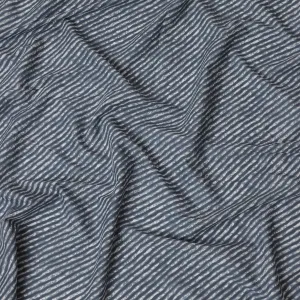 Slate Blue and White Striped Cotton Lawn Fabric - 110 cm Width-D19976