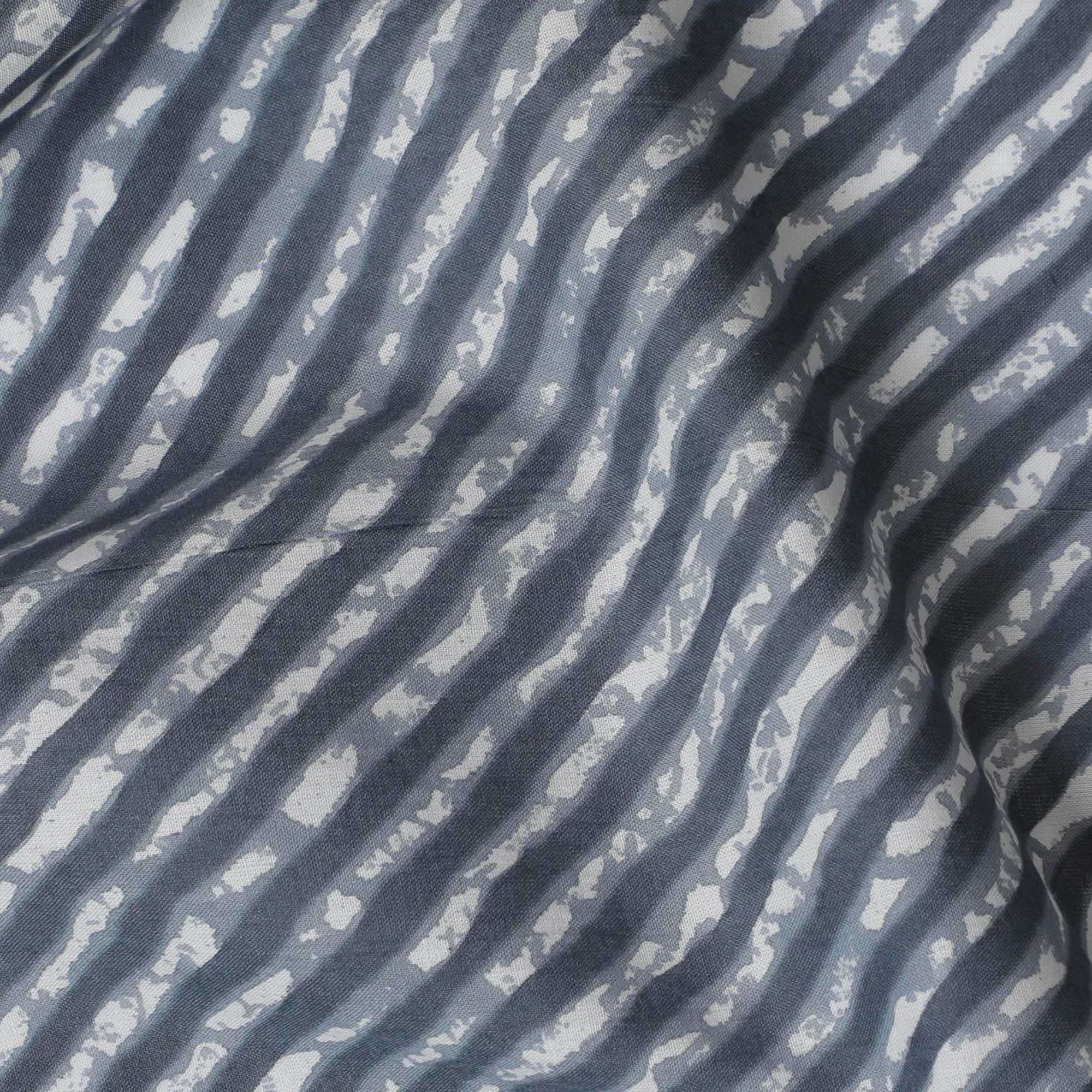 Slate Blue and White Striped Cotton Lawn Fabric - 110 cm Width-D19976