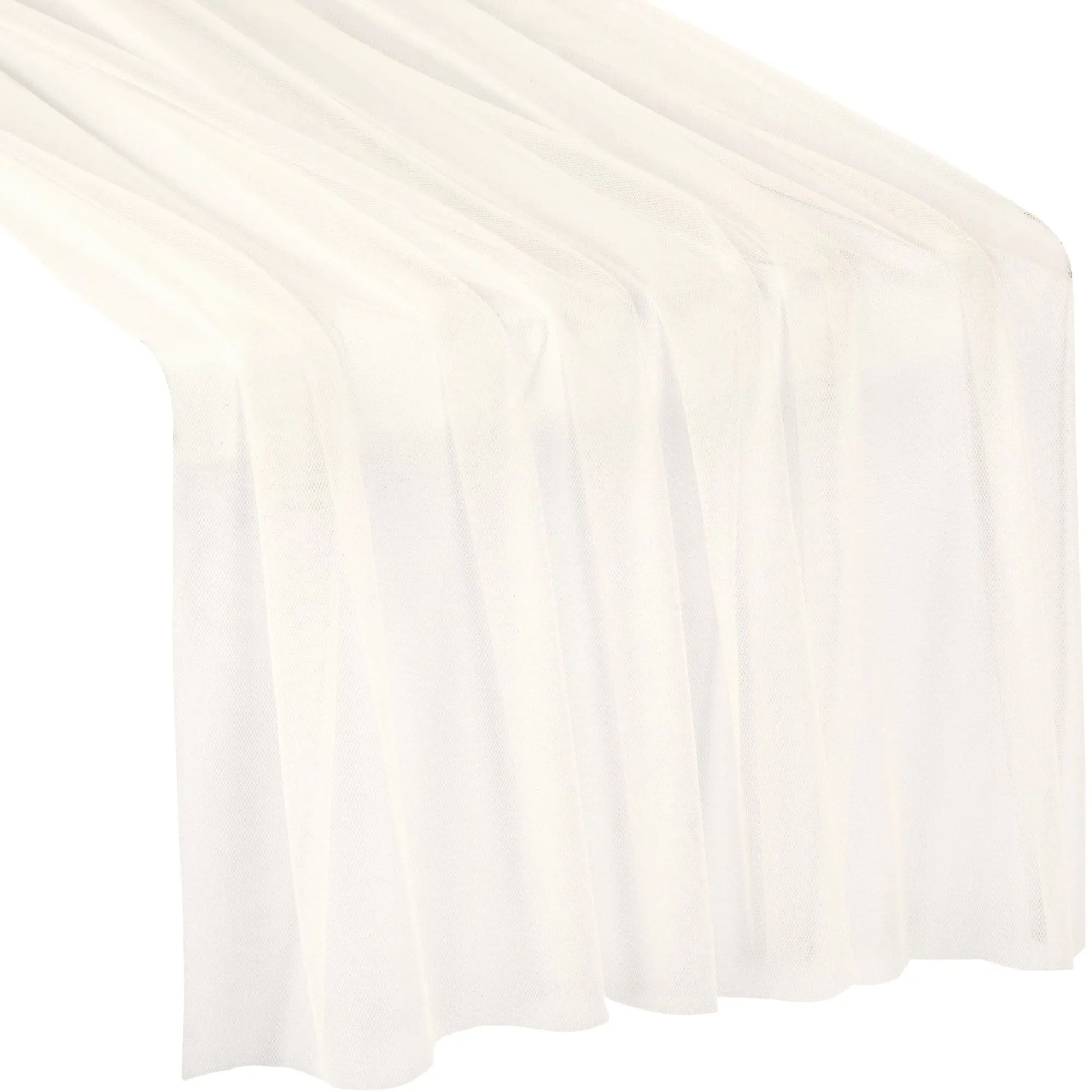 Soft Tulle Table Runner Extra Long 30" x 16ft - Ivory