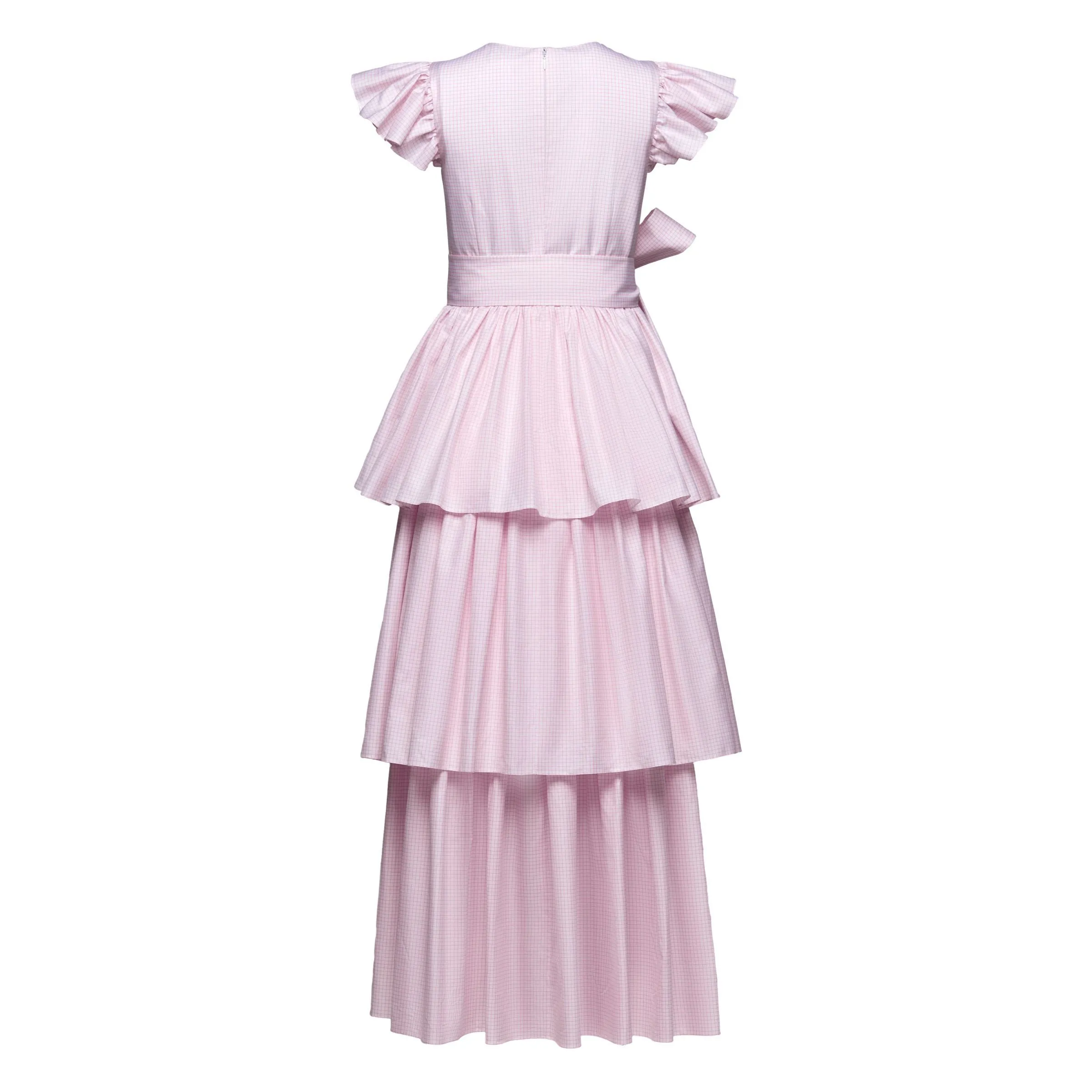 Stacy Dress in Pink Tattersal