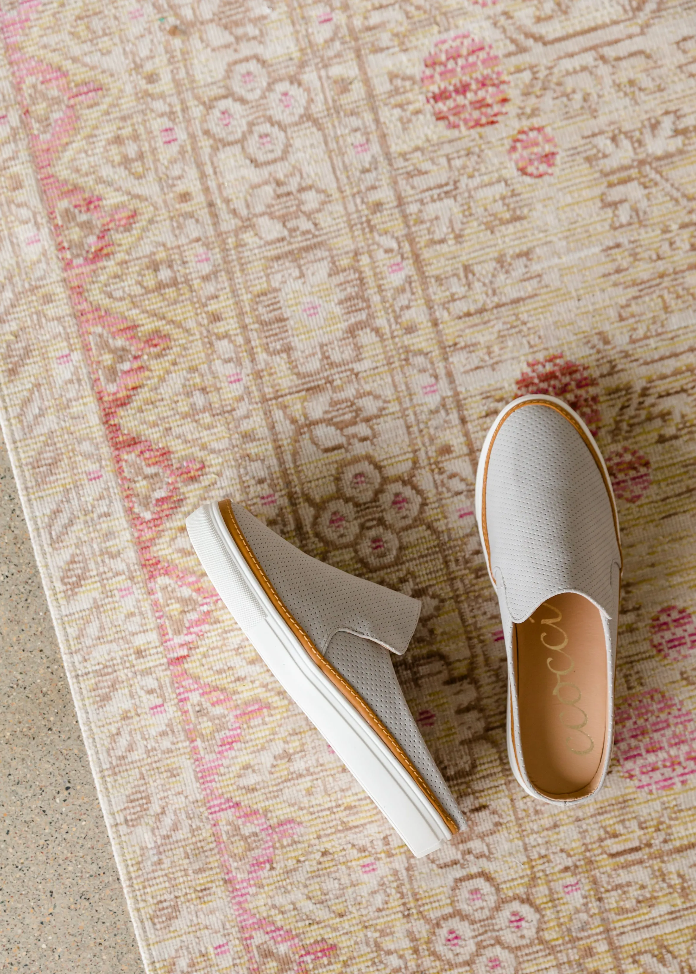 Suede Detail Stone Slip On Mule - FINAL SALE