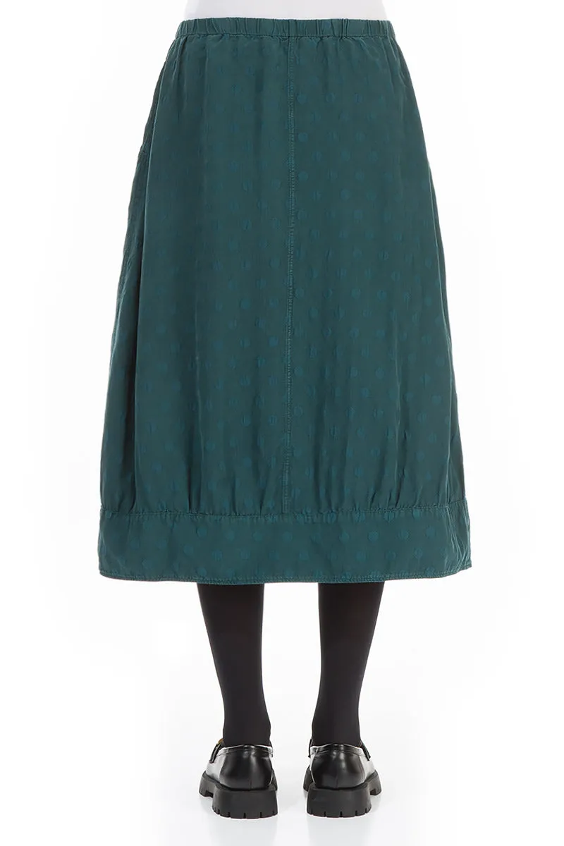 Taper Dotty Emerald Silk Skirt