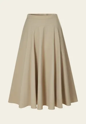 Twill Asymmetric Panelled Skirt