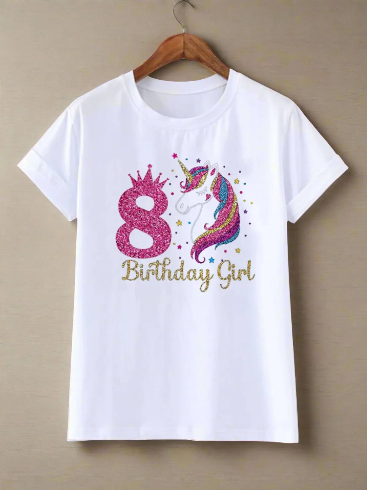 Unicorn Birthday Celebration Tee for Girls: Magical Party Wear