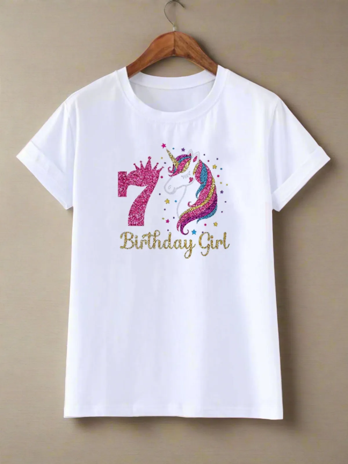 Unicorn Birthday Celebration Tee for Girls: Magical Party Wear