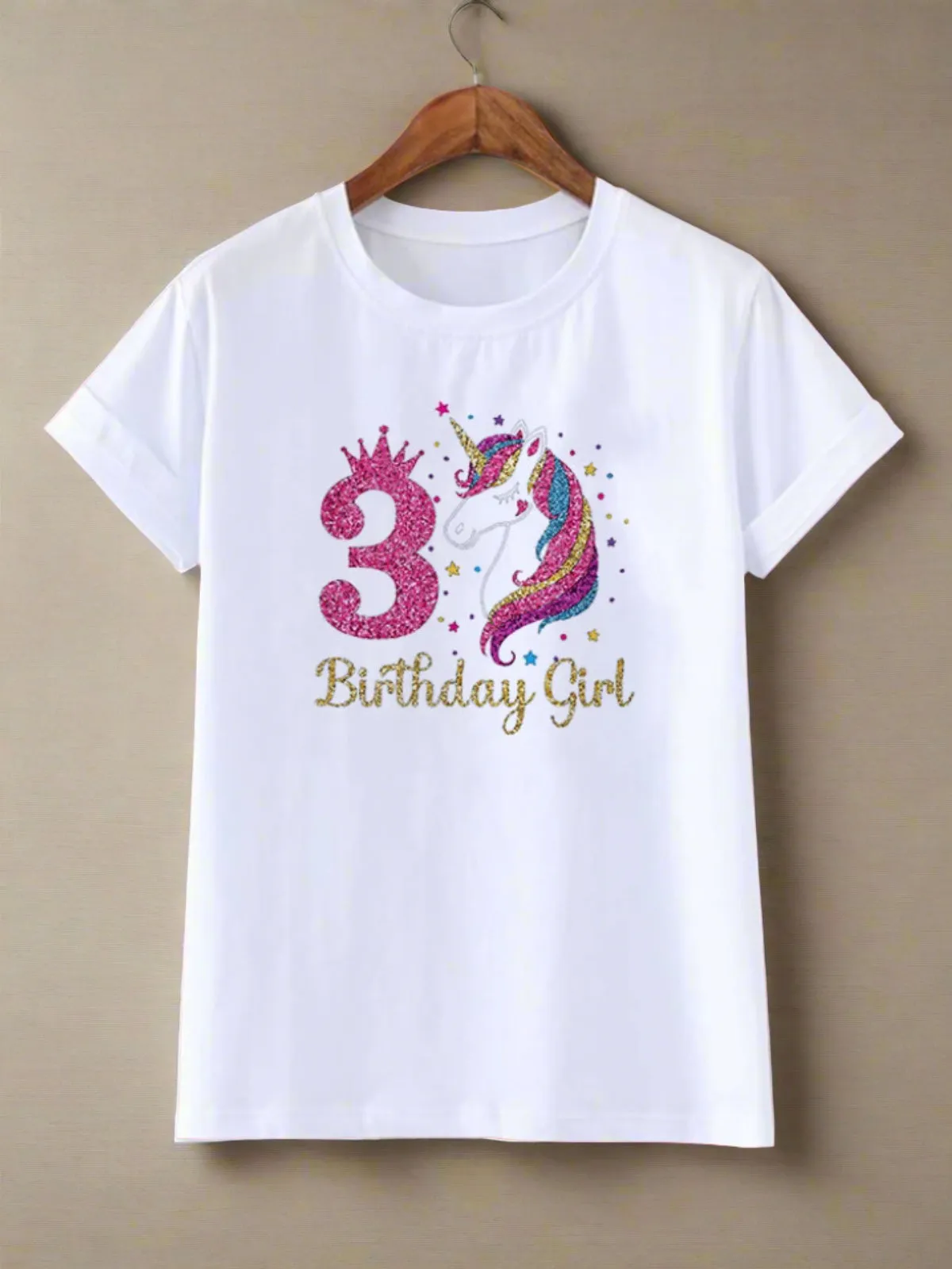 Unicorn Birthday Celebration Tee for Girls: Magical Party Wear